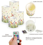 Colorful Tulip Flameless Candles with Remote Timer Flickering LED Pillar Candles Color Changing Set of 4 Battery Operated Candles Indoor Outdoor Home Table Beach Wedding Decoration - Image 3