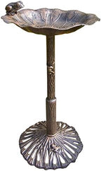 Oakland Living 5012AB Antique Bronze Frog Design Aluminum Birdbath by OaklandLiving