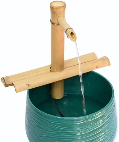 Bamboo Accents 12" Adjustable Bamboo Fountain Kit with Pump – Classic Zen Water Feature for Bowls, Basins, Water Gardens & Patio Decor, Indoor/Outdoor (Container Not Included) - Image 2