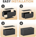 EasyUp 110 Gal Waterproof Outdoor Storage Box UV Resistant Deck Box - Image 6