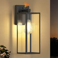16" Dusk to Dawn Exterior Lighting Fixture, Outdoor Porch Light Wall Sconce by WIHTU