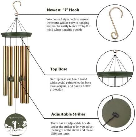 Personalized Golf Theme Memorial Wind Chimes - Image 3