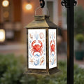 Solar Lantern Outdoor Waterproof Watercolor illustrations marine animals octopus seahorse crab starfish Garden Decor LED Hanging Solar Lights Tabletop Lamp Gifts for Women Mom Outside Yard Patio Porch by DERUINVAIO