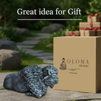 OLOMA Sitting Bison Garden Statue Concrete Outdoor Buffalo Handmade Sculpture Yard Decor Patio Lawn Ornament Cement Wildlife Animal Accent Rustic Farmhouse Gift Realistic Bison Sculpting - Image 5