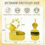 Metal Solar Water Fountain with Backup Battery, Solar Bird Bath Fountain - Image 2