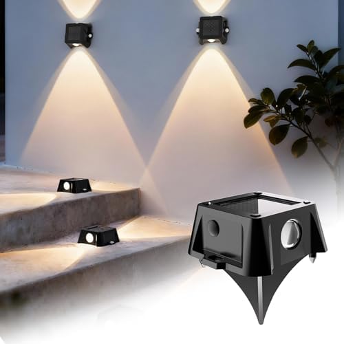 3,Solar Ground Lights, 4 Pack Flat Solar Disc Lights Outdoor Waterproof, 3.46 Inch Small Solar Garden Lights Landscape Lighting for Outside Pathway Garden Yard Lawn Walkway by Unknown