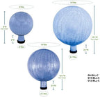 12-in Gazing Globe Decorative Gazing Globe Ball Glass Mirror Polished Hollow Reflective Garden Sphere for Home Garden Lawn Outdoor and Yard, Blue Lapis - Image 4