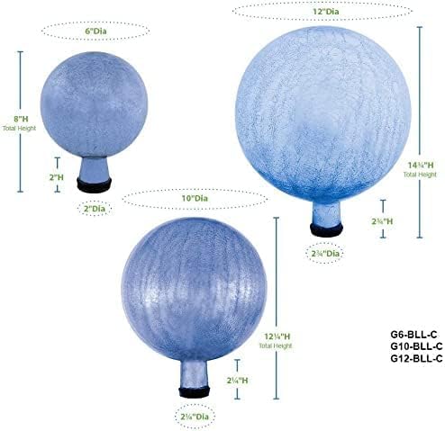 12-in Gazing Globe Decorative Gazing Globe Ball Glass Mirror Polished Hollow Reflective Garden Sphere for Home Garden Lawn Outdoor and Yard, Blue Lapis - Image 4