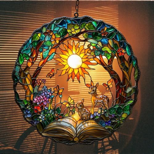 Books in Forest Acrylic Suncatcher - Image 7
