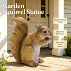 Squirrel Garden Statue Hand-Painted Indoor Outdoor Figurines Yard Art Decor - Image 3