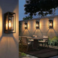 mirrea 14" Modern Outdoor Porch Wall Light, Matte Black, 4 Pack by mirrea