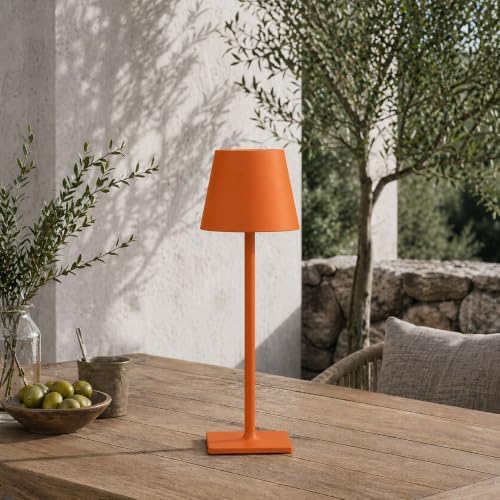 Yogaret Orange Cordless Table Lamp Set of 2-3 Way and Stepless Dimmable - for Restaurant Dining Bedroom Home Bar - Image 5