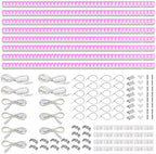 Barrina T5 Grow Lights for Indoor Growth, 4FT Plant Lights, Pink, 8 Packs by Barrina