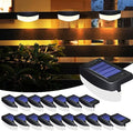 LED Solar Step Lights, 18 Pack Solar Deck Lights Outdoor IP65 Waterproof Pool Side Lighting Decor for Stairs Fence Yard Driveway Pathway Yard Backyard, Cold White by TTiiLoe