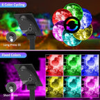 T-SUNUS RGB Solar Landscape Spotlights IP65 Waterproof 4-Pack Outdoor - Image 2