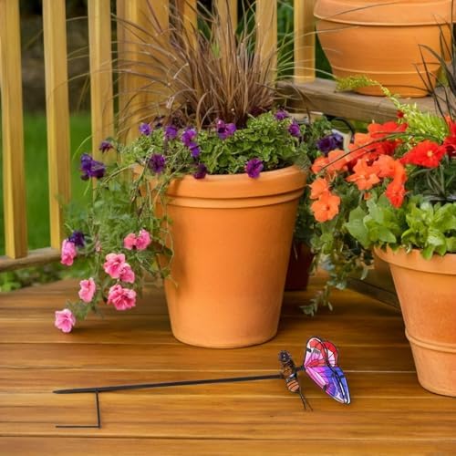 Hemoton 3pcs Butterfly Garden Stakes with Iron and Glass for Outdoor Patios - Image 6