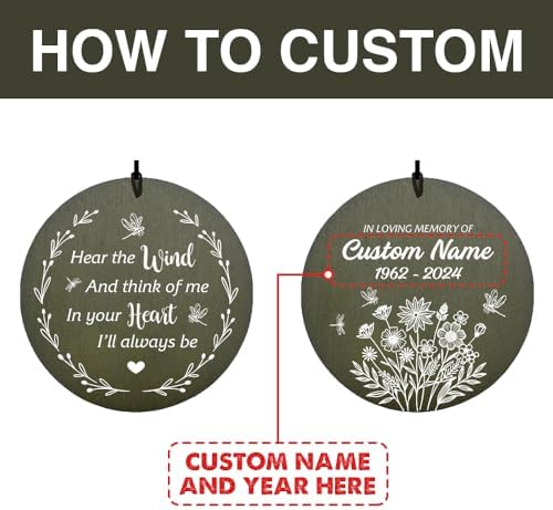 Personalized Sympathy Wind Chime, Wind Chimes for Loss of Loved - Image 3