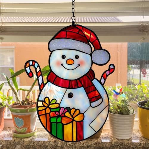 Cute Snowman Acrylic Suncatcher - Image 4