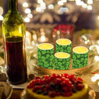 St Patrick's Day Flameless Candles with Remote Battery Operated Candles with Timer Pack of 4 Novelty Green Shamrocks LED Pillar Tea Lights for Indoor Outdoor Decorations - Image 4