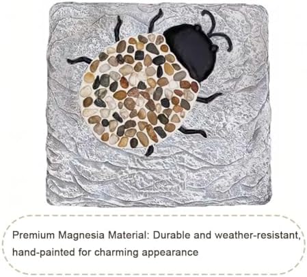 GZHERVICES Garden Decor, Double Footprint Stepping Stones, Pebble Path Stones, Outdoor Decorative Commemorative Stepping Stones, Handcrafted Outdoor Courtyard Lawn Path Accents(Multi-Colored-D) - Image 6
