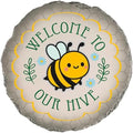 Magnolia Garden 10-Inch Welcome to Our Hive Decorative Stepping Stone – Cute Bumble Bee Resin Garden Walkway Tile – Whimsical Yellow & Green Outdoor Accent by DicksonsGifts
