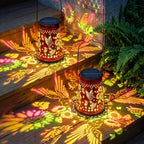 BUCASA 2 Pack Hummingbird Solar Lanterns Outdoor Solar Lights by Lightingupyoureveryday