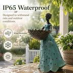 Nacome Solar Fairy Garden Decor: 11Inch Resin Outdoor Statues(Green) - Image 6