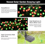 Red and Green Solar Firefly Lights Outdoor Garden Christmas 8 PK - Image 4