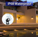 Colored Pond Lights with Timer, 20 Ft Cable Underwater SpotLights IP68 Waterproof Aluminium Case Fountain Light Submersible for Outdoor Pond Fountain Waterfall, 8W 1 Lights - Image 5
