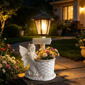 Solar Angel Fairy Garden Outdoor Statues with Solar Lantern and Flowerpot Welcome Sign Decor Angel Figurines Sculptures Resin Outdoor Statues for Patio Yard Lawn Mom Grandma Gifts by Unknown