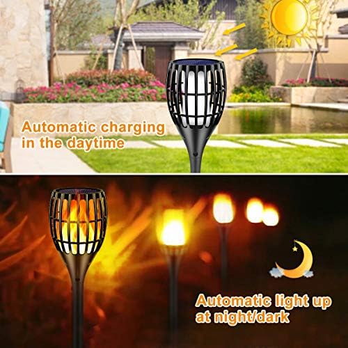 Solar Lights Outdoor 43" Flickering Flame Solar Torch Lights - Image 4
