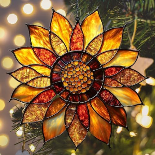 Sunflower Mosaic Style Acrylic Suncatcher - Image 6
