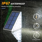 NIORSUN Solar Step Lights,12 Pack Cool White Solar Stair Lights Outdoor Waterproof IP67 Auto On Off,Solar Lights for Steps,Stair,Patio,Yard,Porch,Front Door,Sidewalk,Deck Decor - Image 5