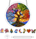Acrylic Jigsaw Puzzle Suncatcher - 7/8/9 in Sun Catcher Puzzle Garden Decoration, DIY Sun Catcher Kit Home Decor for Window Garden Hanging, Gift for Women, Mom, Friends (Tree of Life, 9 in) by Unknown