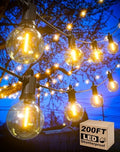 Zuske Outdoor String Lights, 200FT G40 LED IP65 Waterproof Patio Lights by Zuske