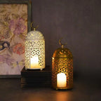 Candlestick Candle Barrels Moroccan Style Retro Lanterns Projection Lights Hollowed-Out Decorations Home Ramadan Hanging Outdoor Indoor Courtyard Porch Festival Weddings - Image 4