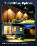 Solar Lights Outdoor Waterproof IP65, 56 LED 3 Lighting Modes Solar Spot Lights Outdoor, Solar Powered Landscape Lighting for Yard Pathway Garden, 4 Pack (Warm White) - Image 7
