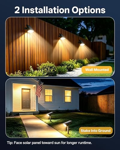 Solar Lights Outdoor Waterproof IP65, 56 LED 3 Lighting Modes Solar Spot Lights Outdoor, Solar Powered Landscape Lighting for Yard Pathway Garden, 4 Pack (Warm White) - Image 7