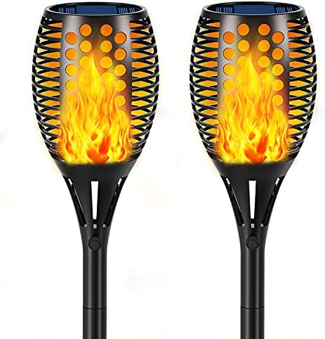 Aityvert Flickering Flame Solar Torch Lights Outdoor, 43" Tall, 2 Pack by Aityvert