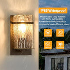 2-Pack Outdoor Wall Sconce,Brown Waterproof Exterior Lighting - Image 5