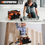 UUP 15" Heavy Duty Tool Bag, 16-Pocket Tool Box Organizer Orange - Image 7