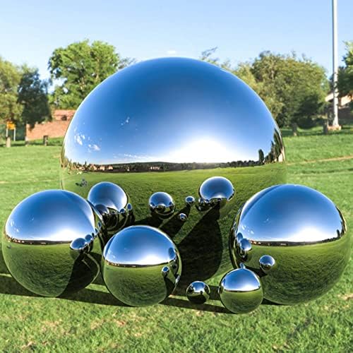 RT-OSXE Reflective Garden Gazing Balls, 1mm Thick Mirror Polished Hollow Seamless Ball for Reflection Beautiful View Christmas Decorations, Pond Floating Globe, 20 Sizes - Image 4