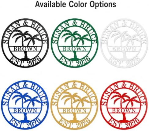 Custom Metal Sign with Palm Tree, Personalized Metal Sign, Outdoor Palm Tree Signs, Custom Coconut Tree Wall Art - Image 7