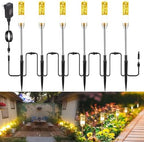 LED Pathway Lights, 4.8W 12V AC/DC Low Voltage Path Lights, 570 Lumen 6 Pack Extendable Outdoor Landscape Lighting IP65 Waterproof Garden Lights for Yard Walkway Driveway, 2700K by GreenClick