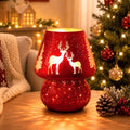 ULAROOM Christmas Battery Operated Mushroom Lamp - Vintage Small Table Lamp with Timer, Cordless Bedside Nightstand Lamp, Glass Battery Powered Lamp for Bedroom Kitchen Living Room Decor Aesthetic by Ularoom
