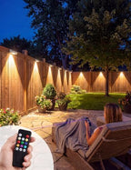 VOLISUN Solar Fence Lights with Remote Control, 12 Pack Vinyl Solar Lights - Image 6