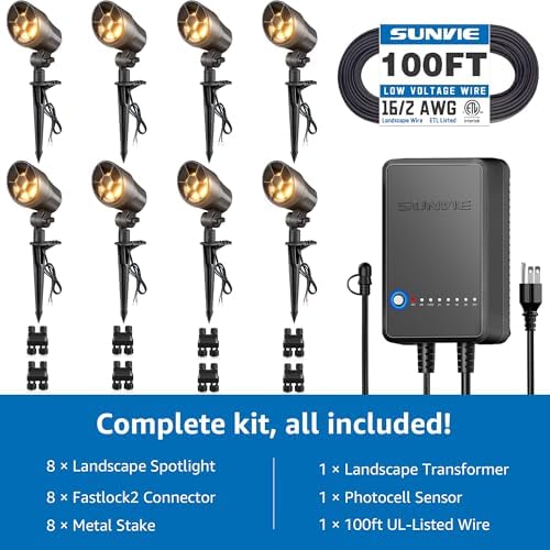 SUNVIE 6W LED Low Voltage Landscape Lighting Kit 3000K, Dusk to Dawn, 8 PCS - Image 7