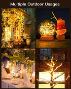 Solar String Lights, 4 Packs Total 132Ft 400 LED Fairy Lights Warm White - Image 5