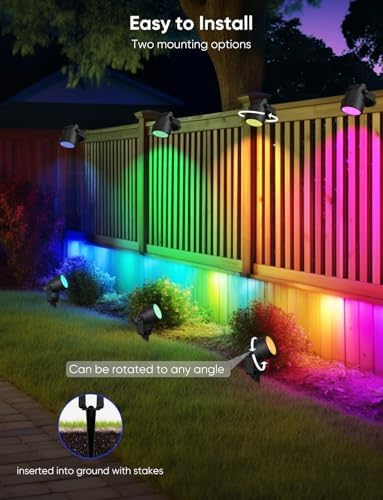 APPECK Landscape Lighting, RGBW Spotlights with APP Control,8 Pack - Image 3