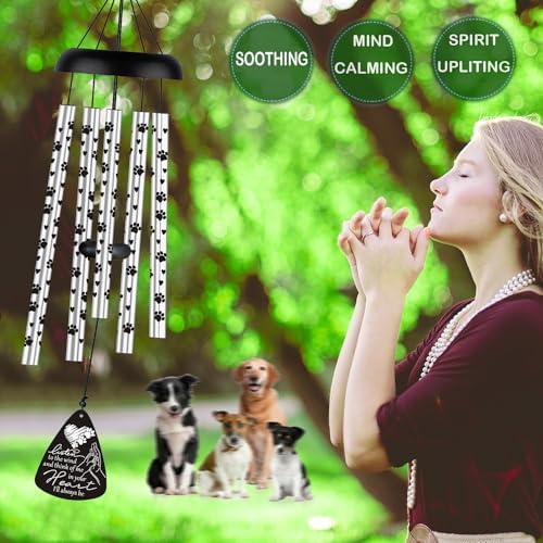 Dog Memorial Gifts for Loss of Dog Pet Bereavement Sympathy Gift Memorial Gifts for Dogs Wind Chime in Memory of Dog Remembrance Passing Away Gift, 32 inch - Image 2
